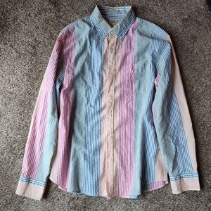 JCrew Seersucker Fun Shirt - Slim Large